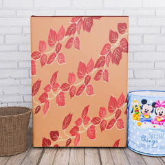 Heart Home Washing Machine Cover | Leaf Print Washing Machine Cover | PVC | Top Load Semi-Automatic Washing Machine Cover | Red