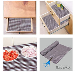 Kuber Industries Checkered Design PVC Wardrobe Kitchen Drawer Cupboard Cabinet Shelf Mat, Shelf Liner 10 Mtr (Maroon) (KUBMART03007)