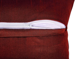 Kuber Industries Dot Print Soft Decorative Square Cushion Cover, Cushion Case For Sofa Couch Bed 16x16 Inch- Pack of 5 (Maroon)