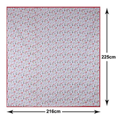 Kuber Industries Lightweight Floral Design Cotton Reversible Double Bed Dohar|AC Blanket for Home & Travelling (Red)