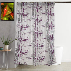 Kuber Industries PVC 7 Feet Shower Curtain with 8 Hooks (Purple) -CTKTC6924, Standard (CTKTC06924)