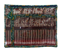 Heart Home Bandhani Print PVC Foldable Single Saree Cover|Clothes Storage For Saree, Lehenga, Suit With Transparent Pack of 8 (Multicolour)