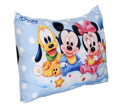 Kuber Industries Disney Print Sleeping Pillow for Kids|Small Pillow for Baby|Soft Microfiber Pillow|Size 12x18 (Sky Blue)
