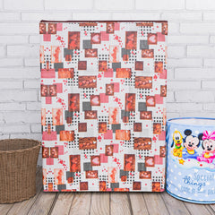 Heart Home Washing Machine Cover | Dil Check Print Washing Machine Cover | Soft PVC | Top Load Semi-Automatic Washing Machine Cover | White