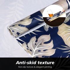 Heart Home Shelf Liner | Kitchen Cabinet Shelf Protector | Kitchen Liners for Cabinets and Drawers | Drawer Liner Mat | Green Leaf Shelf Liner Cabinet Mat | 3 MTR | Pack of 2 | Blue