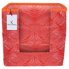 Kuber Industries Laheriya Printed 3 Piece Non Woven Shirt Stacker Wardrobe Organizer Set, (Orange) - CTKTC035115