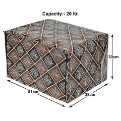 Heart Home PVC Tree Printed Microwave Oven Cover, Dustproof Machine Protector Cover,20 LTR. (Coffee)-50HH01233