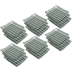 Kuber Industries Duster | Wet Dry Cleaning Napkin | Cotton Kitchen Duster | 300 GSM Kitchen Cleaning Clothes | Pocha For Kitchen | Car | Desk | Fan | Set of 18 | 101 | Green