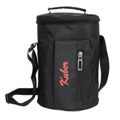 Kuber Industries Canvas Lunch Bag for Men, Women and Kids, Lunch Bag for School, Picnic, Office, Carry Bag for Lunch Box (Black)