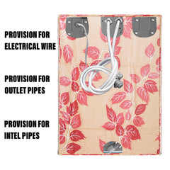 Heart Home Washing Machine Cover | Leaf Print Washing Machine Cover | PVC | Front Load Washing Machine Cover | Red