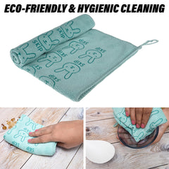Heart Home Cleaning Towel | Reusable Cleaning Towel for Baby | Duster Towel for Home Cleaning | Skip Cleaning Cloth Towel with Hanging Loop | 30x40 | Pack of 2 | Multi