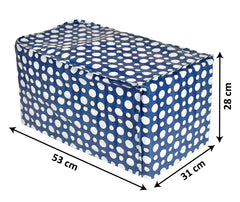 Heart Home Table Top Wet Grinder Cover|Dot Printed & Water/Dust Proof PVC Material|Cover for Mixer Grinder, Size 53 x 31 x 28 CM (Blue & White)-HS43HEARTH25701