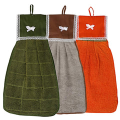 Kuber Industries 3 Piece 144 GSM Cotton Washbasin Napkin Towel Set - Multicolour