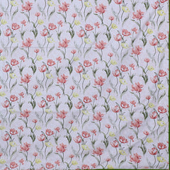 Kuber Industries Cotton Soft Lightweight Tropical Plant Design Reversible Single Bed Dohar | Blanket | AC Quilt for Home & Travel (Pink)