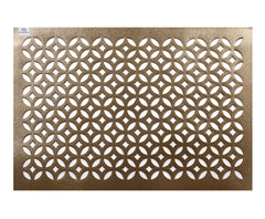 Heart Home Stain & Heat Resistant, Non-Slip Rectangular Soft Leather Table Placemats, Set of 4 (Gold)