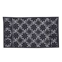 Kuber Industries Floral Design Cotton Fridge Top Cover 37"x21" (Black), CTKTC13849,Standard