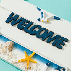 Kuber industries Door Decor Panel|Wall Hanging Wooden Frame Board|Decorative Items for Living Room, Bedroom, Entrance (White)