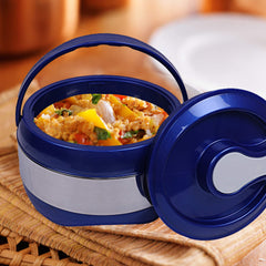 Kuber Industries Stainless Steel 1 Piece Insulated Casserole HOT-Pot 2000 Ml (Blue) -CTKTC7195