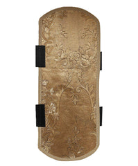 Kuber Industries Floral PVC 2 Piece Fridge Handle Cover Set - Gold