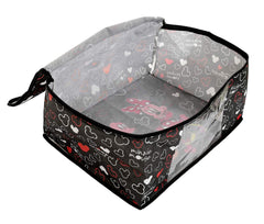 Kuber Industries Disney Mickey Print 12 Piece Non Woven Fabric Saree Cover Set with Transparent Window, Extra Large (Black) -HS_35_KUBMARTS18138