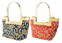 Kuber Industries Flower Printed 6 Piece Non Woven Fabric Saree Cover Set with Transparent Window, Extra Large, Pink & Blue & Ivory Red -CTKTC040894