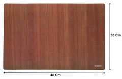 Kuber Industries Lining Design 6 Pieces PVC PVC 6 Piece Dining Table Placemat Set,Brown, Standard (HS_37_KUBMART020141)