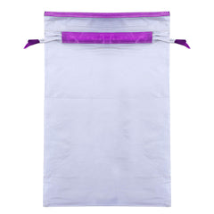 Kuber Industries 6 Piece Waterproof PVC Travel Shoe Cover, String Bag Organizer, White -CTMTC039542