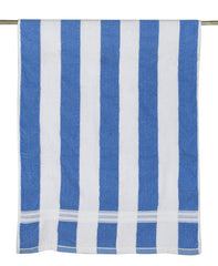 Kuber Industries Lining Design Soft Cotton Bath Towel, 30"x60"(Blue & White), Standard (HS39KUBMART023853)