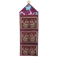 Kuber Industries Cotton 1 Piece Wall Hanging Magazine Letter Holder (Maroon) -CTKTC07252