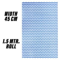 Heart Home Shelf Liner | EVA Kitchen Cabinet Shelf Mat | Anti-Slip Bathroom Mat | Fridge Mat | Table Mat | Zig Zag Design Wardrobe Mat | 1.5 Meter | Pack of 2 | Blue