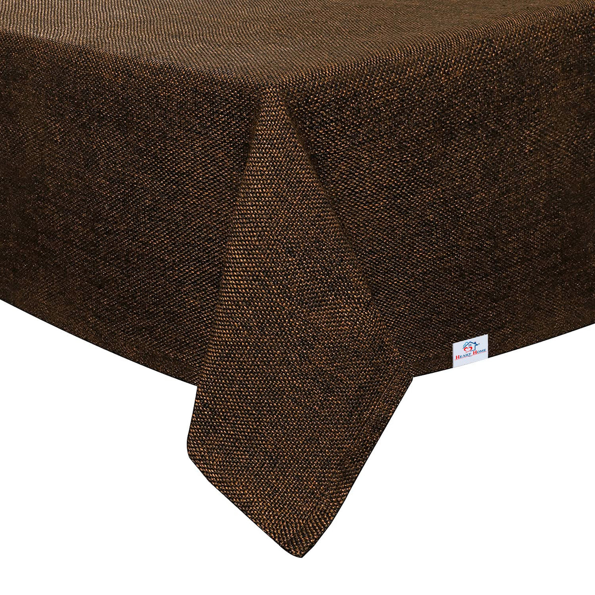 Heart Home Jute Center Table Cover, 40"x60" (Light Brown)