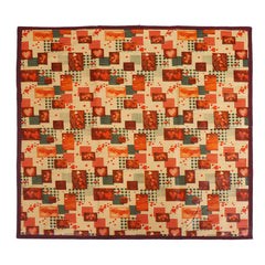 Kuber Industries Heart Design PVC Reversible Food Mat Bed Server -(Red and Cream, Polyvinyl Chloride)