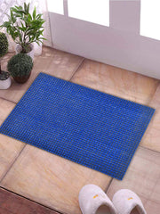 Heart Home Outdoor PVC Thick Clean Footwear Door Mat for Front Door Entrance Door Mat Heavy Duty Doormat Shoes Scraper Indoor Mat (Blue)- HEART1098
