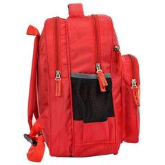 Kuber Industries Polyester Disney Red Car Printed Waterproof Backpack|Sturdy School Bag For Kids,14 Inch (Red)