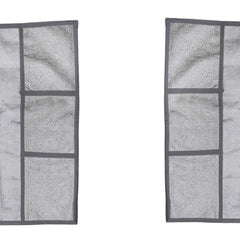 Kuber Industries Fridge/Refrigerator Top Cover|Flower Design & Water Proof PVC|6 Utility Pockets, Size 98 x 54 CM (Silver)-CTKTC039619