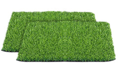 Kuber Industries 35 MM High Density Artificial Grass Carpet Mat for Balcony, Lawn, Door (1 X 2 Feet, Set of 2) Green-KUBMART11789, Standard