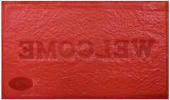 Kuber Industries PVC Anti Skid Welcome Door Mat (Red) -CTLTC011173