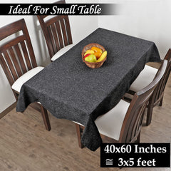 Kuber Industries Heat Resistant, Antislip Jute Center Table Cover for Home Decor, 40"x60" (Black)