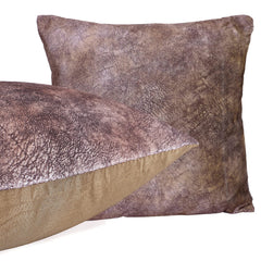 Heart Home Cushion Cover|Sofa Cushion Covers|Broken Wall Texture Print Sitting Cushion Cover|Velvet Cushion Filler|16x16 Inch|Set of 5 (Gold)