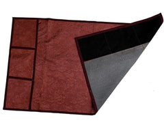 Kuber Industries Floral Design PVC Fridge Top Cover, Protect for Scratches, Waterproof, Wear & Tear and Dust with 6 Utility Side Pockets (Maroon)-HS_38_KUBMART21065, Standard