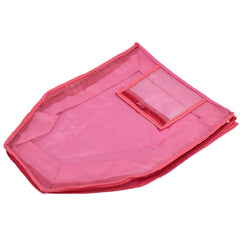 Kuber Industries 2 Piece Non Woven Blouse Cover with Front Transparent Window with Attached Pocket Set (Pink) - CTKTC045245