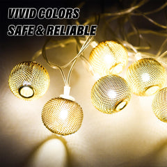Heart Home Diwali Lights | Diwali String Light For Décor | Lights for Christmas | Lights for Navratri | Lights for Party | Lights for Indoor & Outdoor | Jali Larten String Lights | Golden