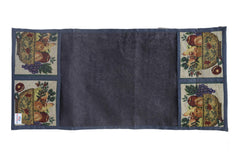 Heart Home Velvet Microwave/Oven Top Cover with 4 Utility Pockets 20 LTR (Grey)-HEART11838, Standard