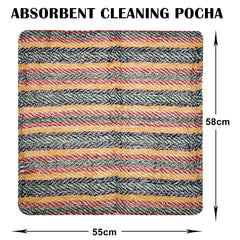 Kuber Industries Floor Cleaning Pocha | Multi Lining Duster Cloth | Cotton Reusable Sweeping Cloth For Home | Kitchen | 22x22 Inch | Pack of 6 | Multicolor