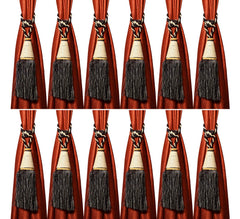 Kuber Industries Beads Beautiful Design Polyester 12 Pieces Curtain Tie Back Tassel Set (Brown) CTKTC33554