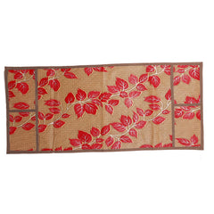 Kuber Industries Leaf Design PVC Microwave Oven Top Cover 30 Litre with Utility 4 Pockets (Gold) - (CTKTC045662)