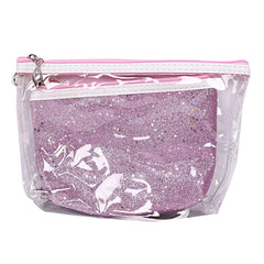 Kuber Industries 4 Pieces Waterproof Toiletries Make Up Pouch Organizer Travel Pouch Set, Peach - CTKTC22767