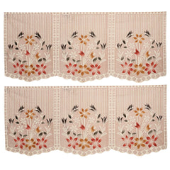 Kuber Industries Flower Cotton 6 Piece 5 Seater Sofa Cover Set (Standard, Brown) - CTKTC028710