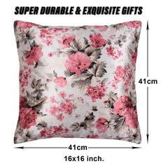 Kuber Industries Cushion Cover | Sofa Cushion Covers | Square Cushion Covers | Soft Silk Cushion Covers | Couch Cushion Covers | Set of 5 | 16 Inch | Multicolor