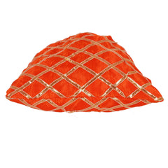 Kuber Industries Potli Bags Handbags for Women Gifting Wristlets for Wedding, Festival, Kitty Subh Shagun-Pack of 2 (Orange)